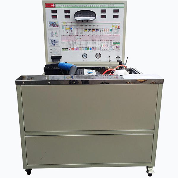 直噴式發(fā)動機帶雙離合變速器綜合實訓臺(圖1) 直噴式發(fā)動機帶雙離合變速器綜合實驗臺,汽車傳感器技術實驗臺