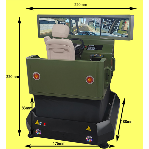 中人ZRQCMNQ-04六自由度單座3屏汽車(chē)駕駛模擬器